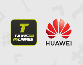 Logos de Taxis Libres y Huawei haciendo referencia al Huawei Developer Day 2021