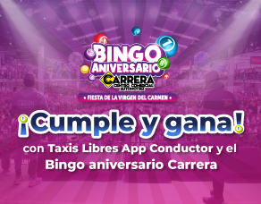Bingo Aniversario 2022 del Centro Comercial Carrera y Taxis Libres
