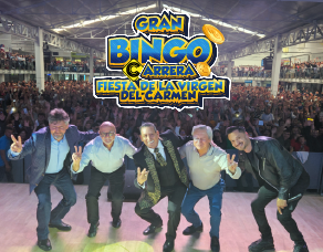 Celebración del Bingo de la Virgen del Carmen 2025 en el Centro Comercial Carrera